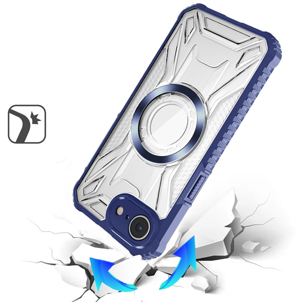 For Apple iPhone 17E /16E MagSafe Compatible Pattern Clear Transparent Rugged Hybrid Magnetic TPU Shockproof Armor Case Cover