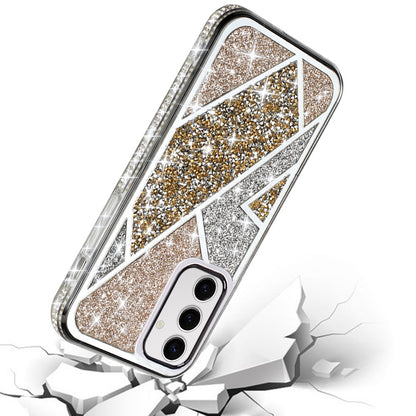 For Samsung Galaxy S25 Ultra Cute Fancy Fashion Glitter Bling Case - Diamond Rhinestone Sparkly Hybrid Rugged TPU Bumper Case Cover