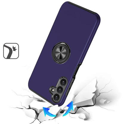 For Samsung Galaxy A36 Hybrid 360 Degree Rotatable Metal Invisible Ring Stand Holder Slim Fit Magnetic Car Mount Shockproof Case Cover