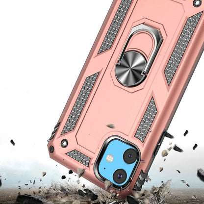 For Apple iPhone 11 Hybrid Shockproof Durable 360 Degree Rotatable Ring Stand Holder Kickstand Fit Magnetic Car Mount Case Cover Cosmic Orange
