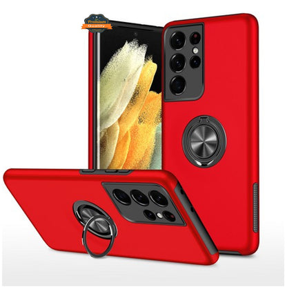 For Motorola Moto G Power 5G 2026 Military Grade Hybrid Case with Flat Metal Ring 360° Rotation Kickstand, Slim Fit Back Hard PC Case Cover