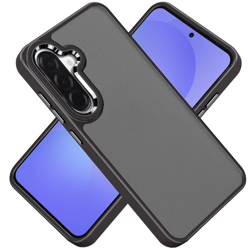 Phone Case for Samsung Galaxy A37 Polished Acrylic Hybrid TPU Slim Shockproof Metal Button Thick Durable Grip Camera Protection Anti-Scratch Cover