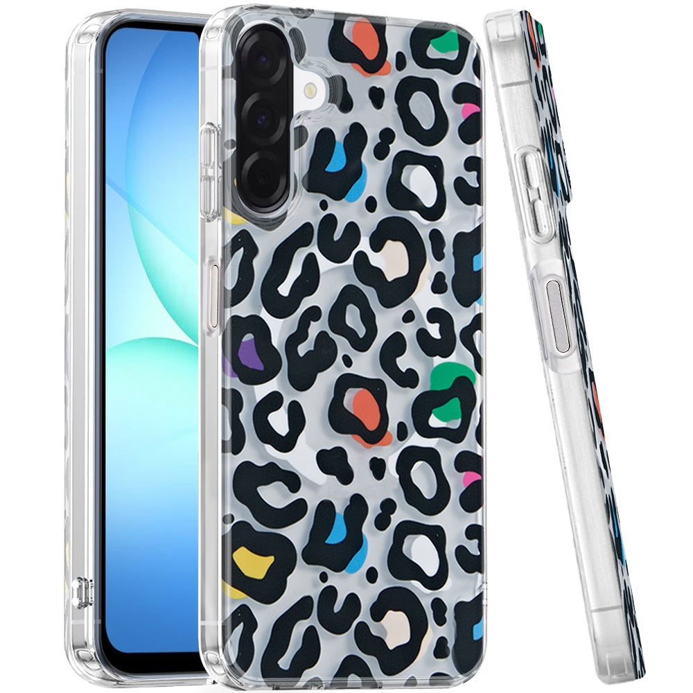 Phone Case for Samsung Galaxy A17 5G Shockproof Dual Layer TPU IMD Print Rugged Anti-Slip Grip Drop Protection Scratch Resistant Slim Fit Glossy Floral Heart Aesthetic Cover