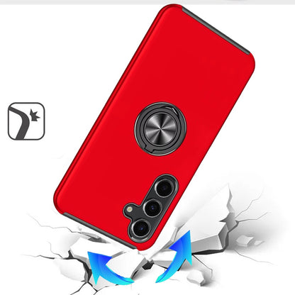 For Samsung Galaxy S25+ /S25 Plus /S24+ Plus Hybrid 360 Degree Rotatable Metal Invisible Ring Stand Holder Slim Fit Magnetic Car Mount Shockproof Case Cover