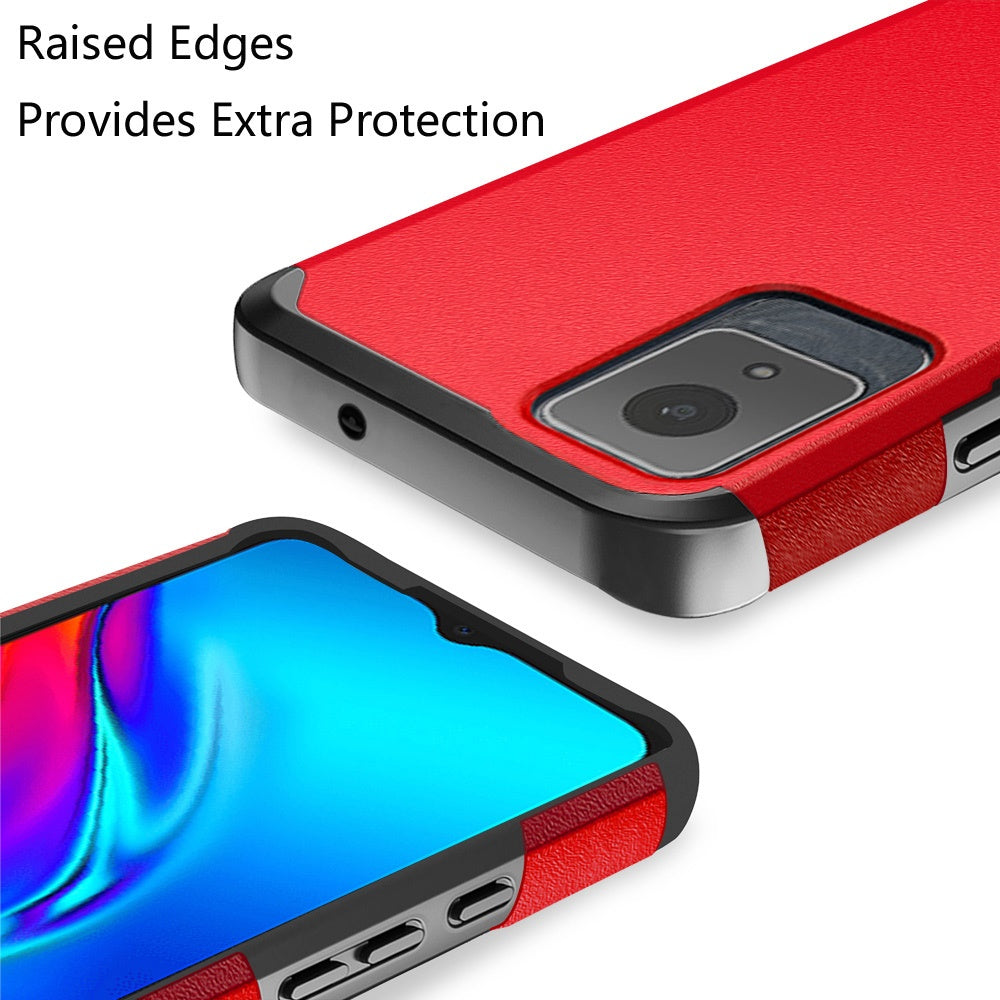 For TCL K11 Tough Hybrid Magnetic Mount Friendly Shock Protection Durable Grip Includes Tempered Glass Case Cover Red