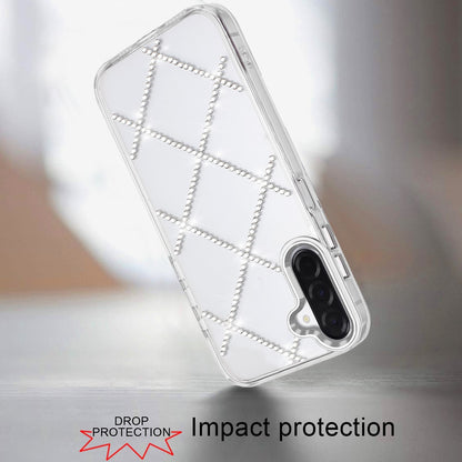 For Samsung Galaxy A17 5G Gem Glitter Diamond Bling Clear Hybrid TPU Cover, Colorful Shockproof Protective Back, Slim Fit for Women Girls Case Cover