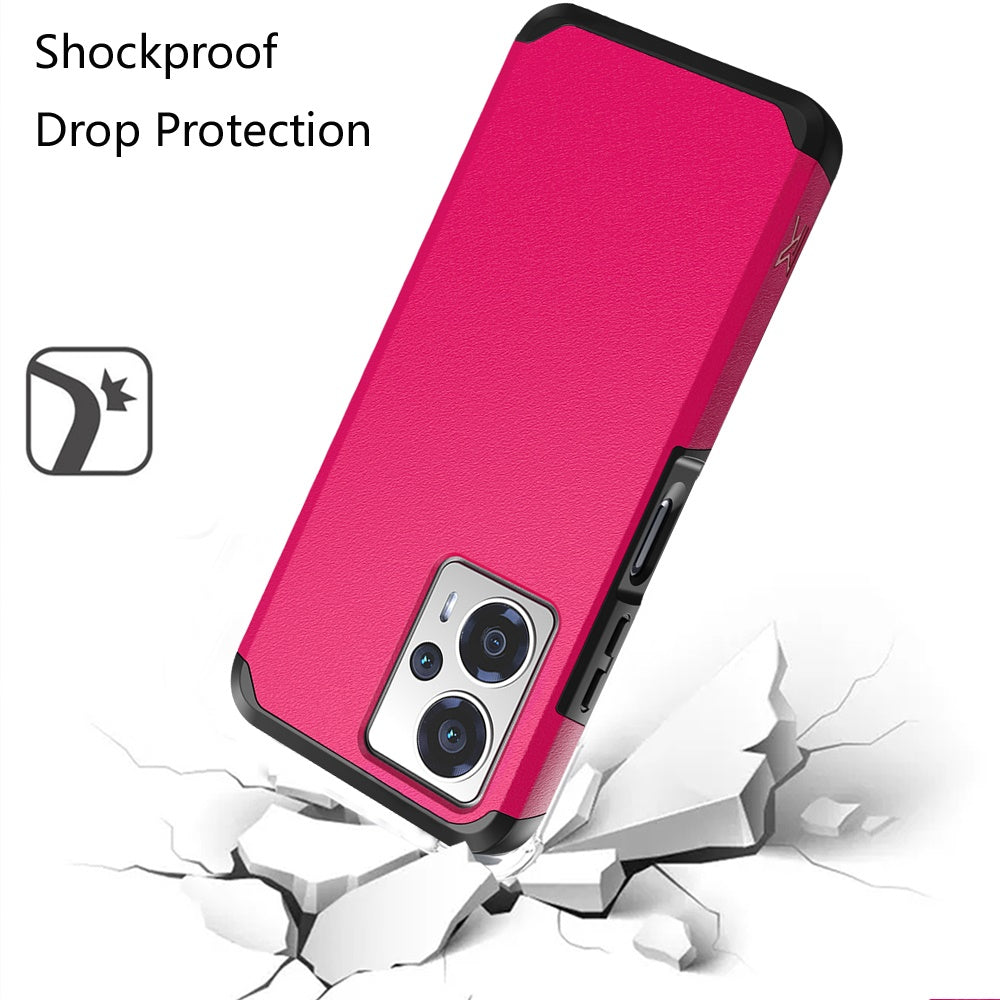 For Cricket Outlast 5G (2024) Slim Tough Strong Protection Shock Absorption Hybrid Dual Layer Hard PC + TPU Rubber Silicone Armor Case Cover