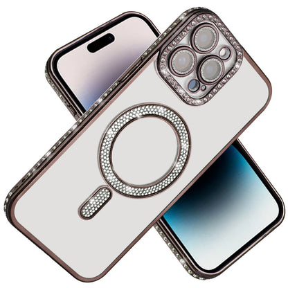 For Apple iPhone 17E /16E Bling Case with Diamond Magnetic Circle, Transparent Slim Shockproof Hybrid Slim Fit Case Cover