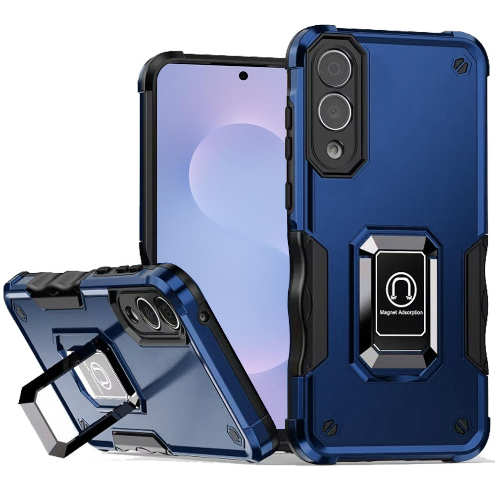 For Samsung Galaxy S25 EDGE Hybrid Stand Magnetic Ring Holder Kickstand Heavy Duty Rugged Drop Silicone & Hard PC Shockproof Case Cover