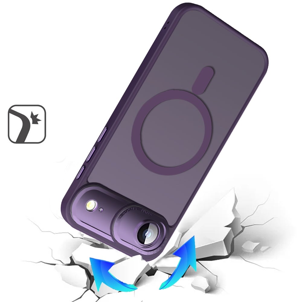 For Apple iPhone 17 Air (6.6") Complete Protection HQ Matte Translucent Hybrid Shockproof w/ Camera Protector Compatible with MagSafe Case Cover