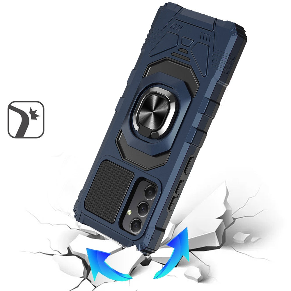 For Samsung Galaxy A26 Hybrid Dual Layer with 360° Rotate Magnetic Ring Stand Holder Kickstand TPU Rugged PC Shockproof Case Cover