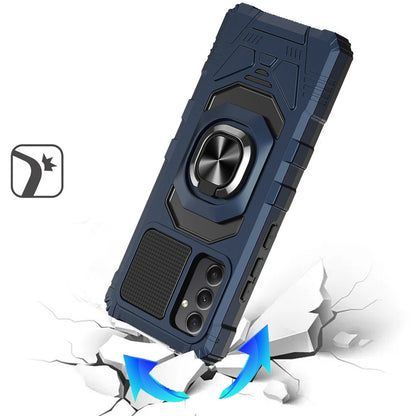 For Samsung Galaxy A36 Hybrid Dual Layer with 360° Rotate Magnetic Ring Stand Holder Kickstand TPU Rugged PC Shockproof Case Cover