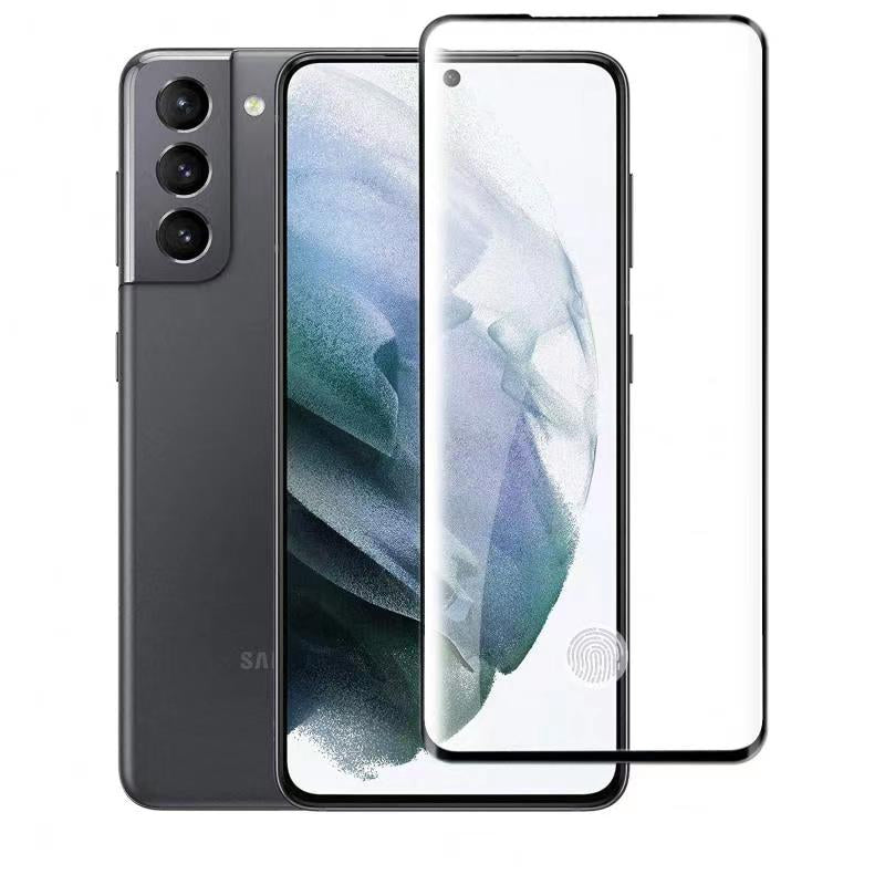 For Samsung Galaxy S21+ Plus Tempered Glass Screen Protector Supports Fingerprint Recognition, Case-Friendly, HD Clarity Protector Clear Black