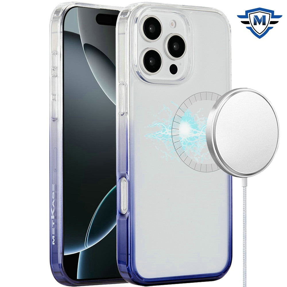 For Apple iPhone 16 Pro Max (6.9") Premium Gradiant Space Two Tone Hybrid TPU Magnetic [Compatible with Magsafe] Shockproof Case Cover