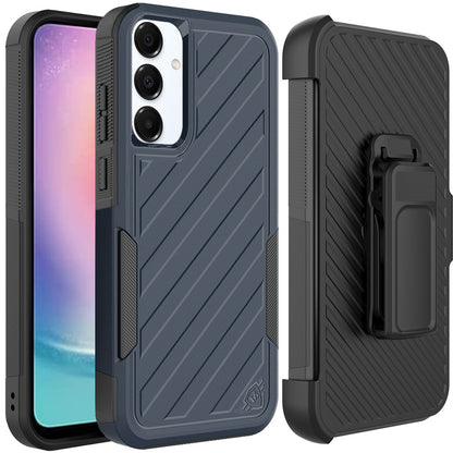 For Samsung Galaxy A36 Rugged 2in1 Armor Combo Belt Clip Holster, Non-Slip Tough Hybrid lined Shockproof Case Case Cover
