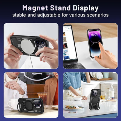For Samsung Galaxy S25 Ultra Tough Shockproof Hybrid Magnetic Large Rotating Ring Stand Compatible with MagSafe Case Cover