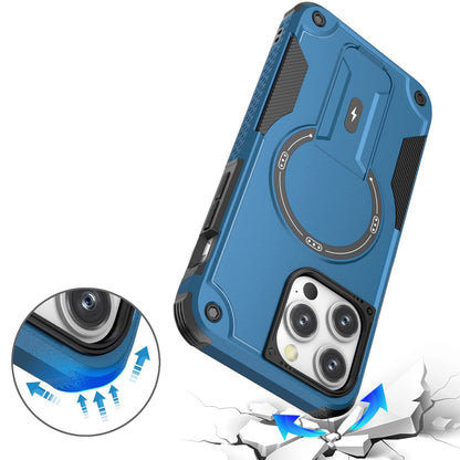 For Apple iPhone 13 Pro Magnetic Invisible Kickstand Holder with Magsafe, Slim Fit Shockproof Hybrid Military Grade Heavy Duty Case Cover