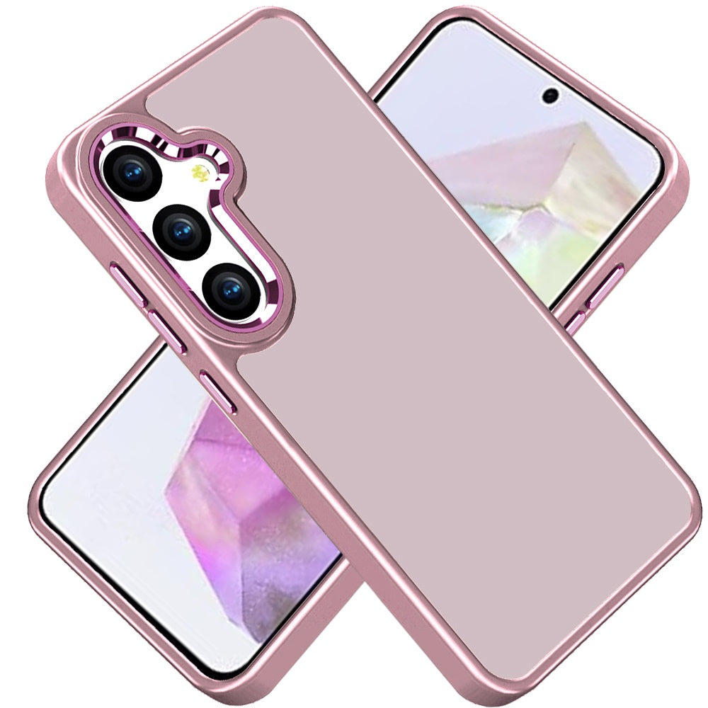 For Samsung Galaxy A36 Slim Fit Thin Hybrid,Frosted Matte Polished Acrylic Hard PC with TPU Rubber Frame Case Cover