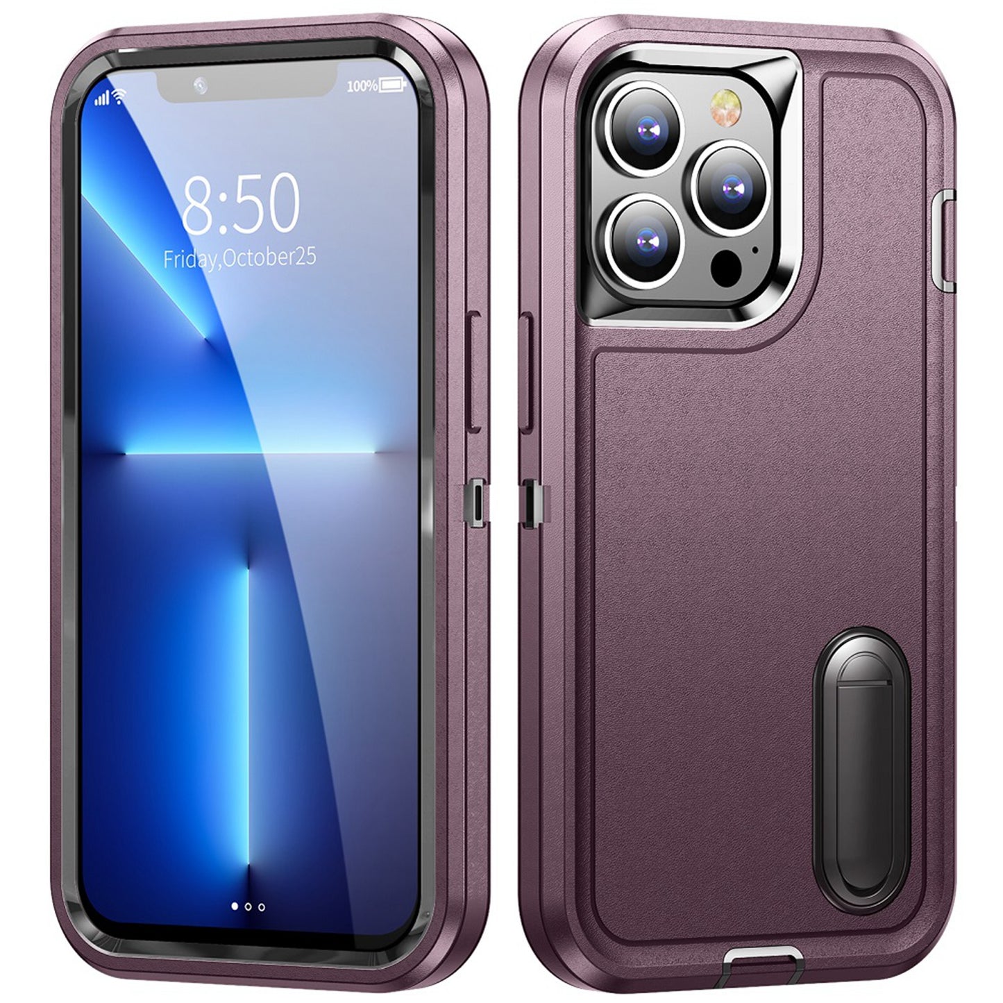For Samsung Galaxy S26 Ultra Hybrid 3 Layers Hard 3in1 Shockproof with Kickstand Heavy Duty Hard TPU Rubber Anti-Drop Case Cover