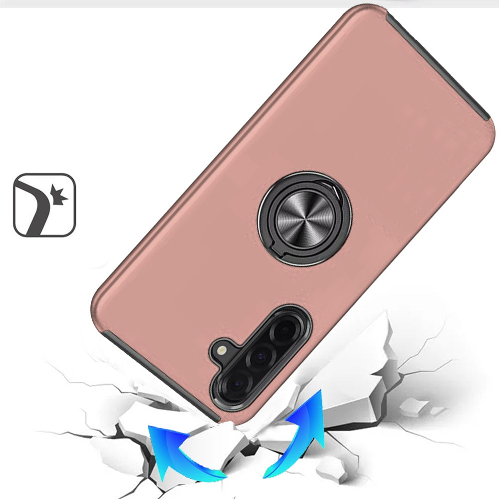 For Samsung Galaxy A37 Hybrid 360 Degree Rotatable Metal Invisible Ring Stand Holder Slim Fit Magnetic Car Mount Shockproof Case Cover