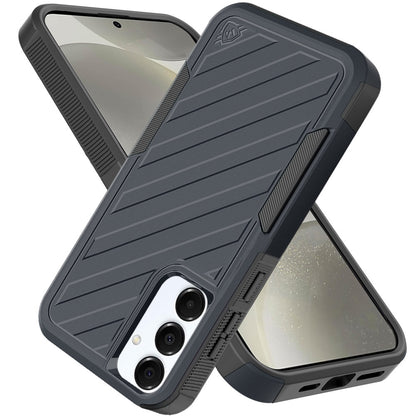 For Samsung Galaxy S25+ /S25 Plus /S24+ Plus Hybrid lined shockproof dual layer Rugged 2in1 Hard PC & Silicone TPU Non Slip Textured Tough Armor Case Cover