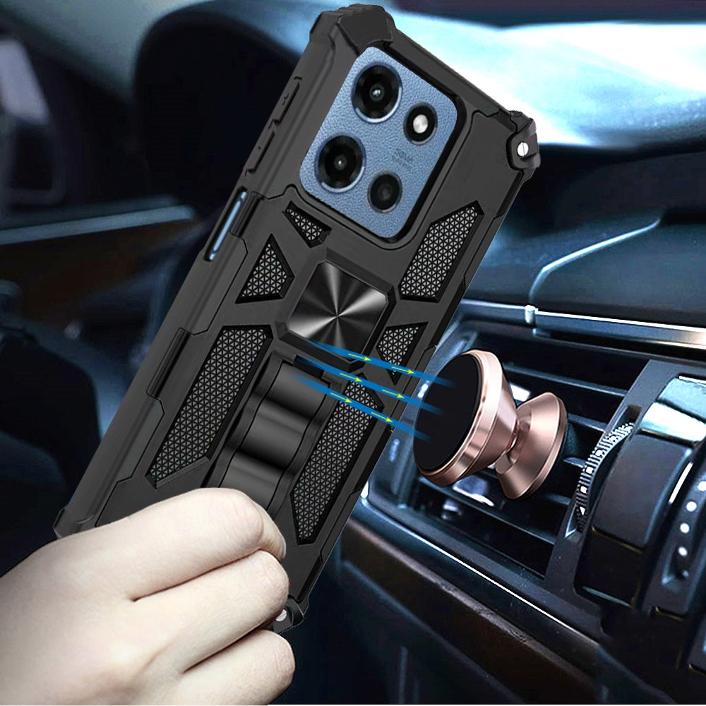 For Samsung Galaxy S26 Ultra Hybrid Shockproof [Military Grade] Rugged Protective with Magnetic Car Mount & Invisible Stand Case Cover