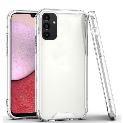 For Samsung Galaxy S26 Ultra Clear Colored Shockproof Transparent Hard PC + Rubber TPU Hybrid Bumper Shell Slim Protective Case Cover Clear