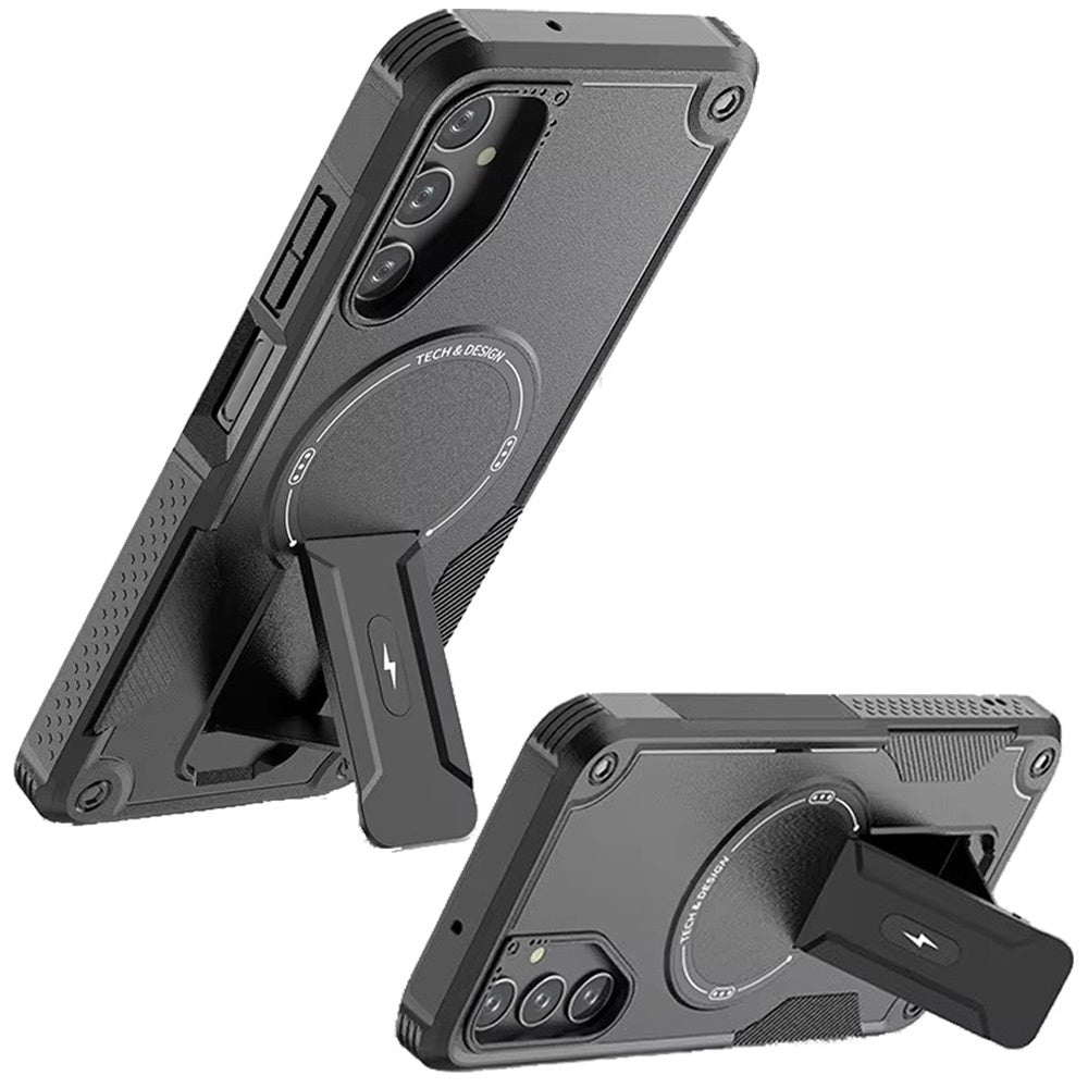 For Samsung Galaxy S25 Fan Edition /Galaxy S25 FE Magnetic Invisible Kickstand Holder with Magsafe, Slim Fit Shockproof Hybrid Military Grade Heavy Duty Case Cover