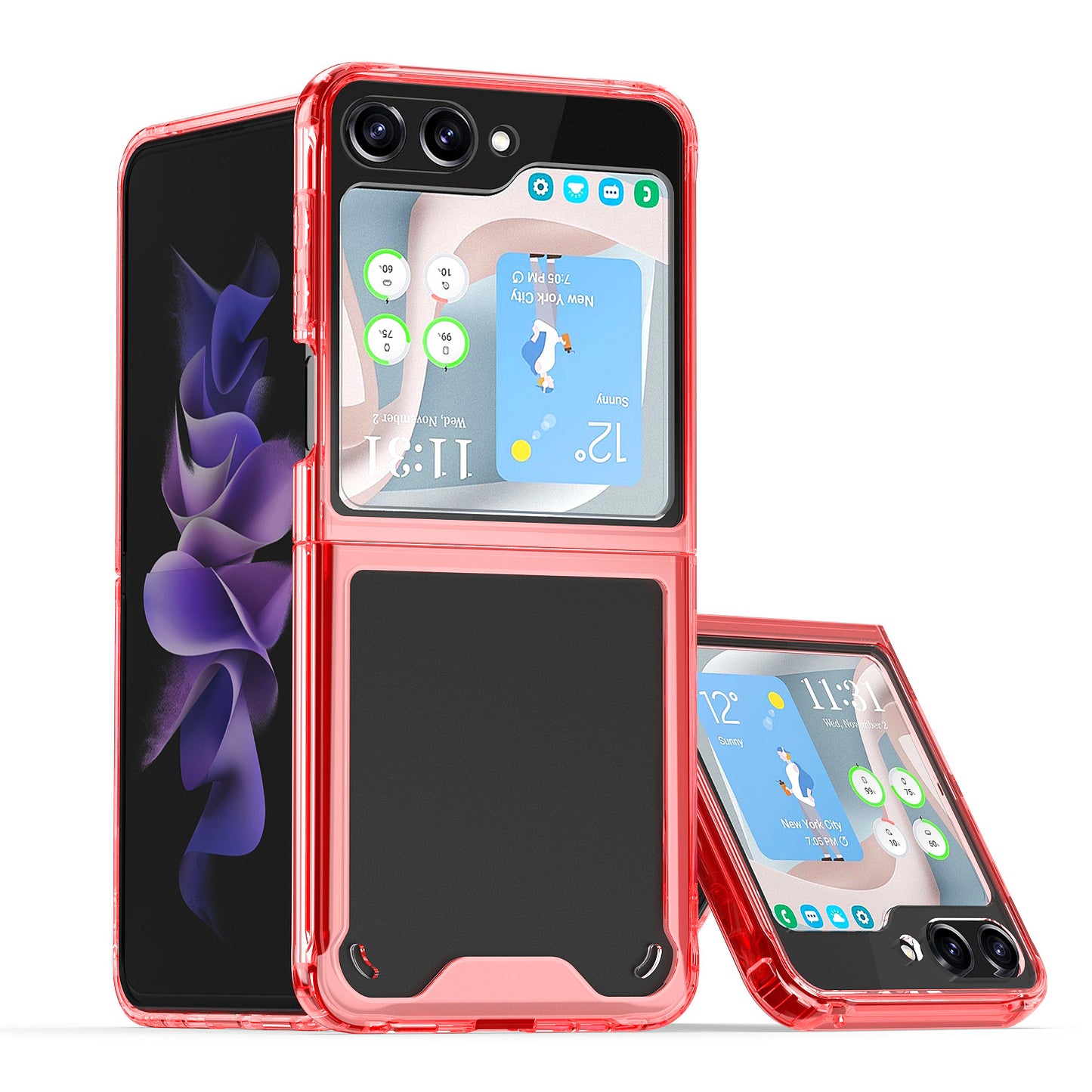 For Samsung Galaxy Z Fold 7 Transparent Hybrid Shockproof Hard PC Slim Durable TPU Bumper Protection Case Cover