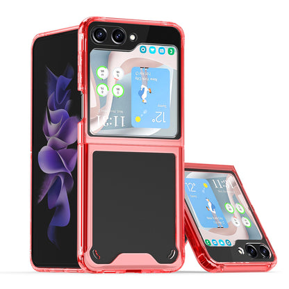 For Samsung Galaxy Z Flip 7 Transparent Hybrid Shockproof Hard PC Slim Durable TPU Bumper Protection Case Cover