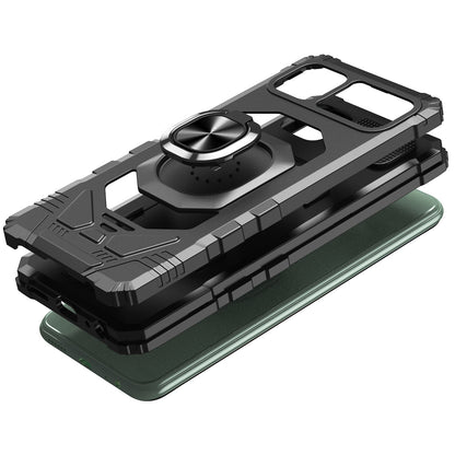 Hybrid Dual Layer with 360° Rotate Magnetic Ring Stand Holder Kickstand TPU Rugged PC Shockproof
