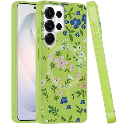 Phone Case for Samsung Galaxy S26 Ultra Shockproof Dual Layer TPU IMD Print Rugged Anti-Slip Grip Drop Protection Scratch Resistant Slim Fit Glossy Floral Heart Aesthetic Cover