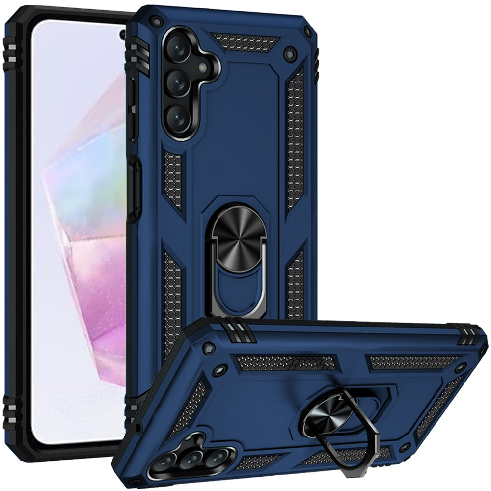 For Samsung Galaxy A37 Hybrid Shockproof Durable 360 Degree Rotatable Ring Stand Holder Kickstand Fit Magnetic Car Mount Case Cover