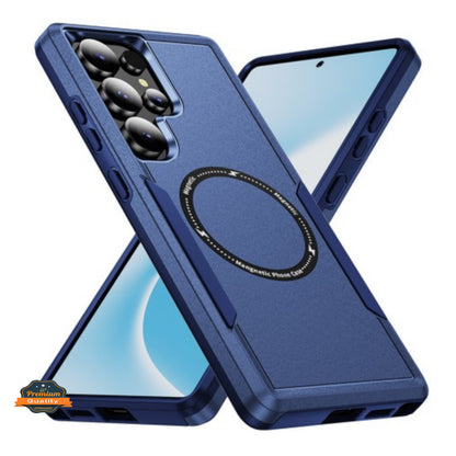 For Samsung Galaxy A17 5G Heavy Duty Rugged & Dual-Layer Protection and Magnetic Circle Compatible with Magsafe Shockproof Case Cover