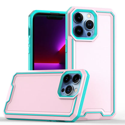 For Motorola Moto G 5G /Moto G 2025 Tough Modern Fused Hybrid Armor Hard PC TPU Rubber Shockproof Drop Protection Impact Case Cover Pink Teal