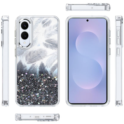 For Samsung Galaxy S25 EDGE Fashion Epoxy Glitter Shimmer Design, Hybrid Shockproof TPU, Stylish Sparkle Slim TPU Protective Case Cover