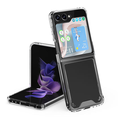 For Samsung Galaxy Z Flip 7 FE Transparent Hybrid Shockproof Hard PC Slim Durable TPU Bumper Protection Case Cover Clear