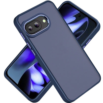 For Google Pixel 9A Slim Fit Thin Hybrid,Frosted Matte Polished Acrylic Hard PC with TPU Rubber Frame Case Cover