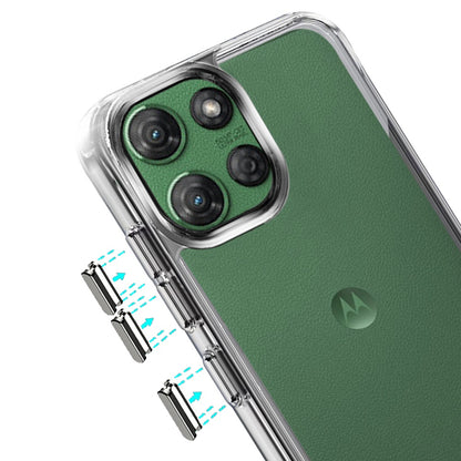 For Motorola Moto G Power 5G 2025 Premium Hybrid HD Crystal Clear Hard PC Back, Thick 2.0mm TPU Frame, Slim Fit Case Cover Transparent