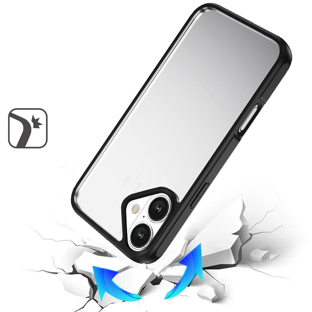 For Samsung Galaxy S26 Ultra Hybrid Transparent HQ Slim Shockproof Clear Protective Thick 2.0mm TPU Frame Case Cover Black