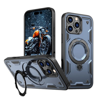 For Apple iPhone 16 Pro Max (6.9") Ring Holder Case, Military-Grade Shockproof Protective Cover with Magnetic Kickstand [Compatible with Magsafe] Case Cover