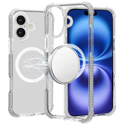 For Apple iPhone 17 (6.3") Magnetic Acrylic Case Transparent Back, Rugged Colorful Frame, Shockproof Hybrid, MagSafe Compatible Case Cover