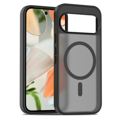 For Google Pixel 10 Pro XL Frosted Translucent Case with MagSafe Compatible Slim, Shockproof Protective Matte TPU Military Grade Tough Case Cover Black