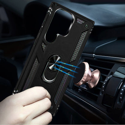 For Samsung Galaxy S21 Military Grade Heavy Duty Rugged Dual Layers Full Body Shockproof Hybrid Protection with Ring Kickstand Case Cover