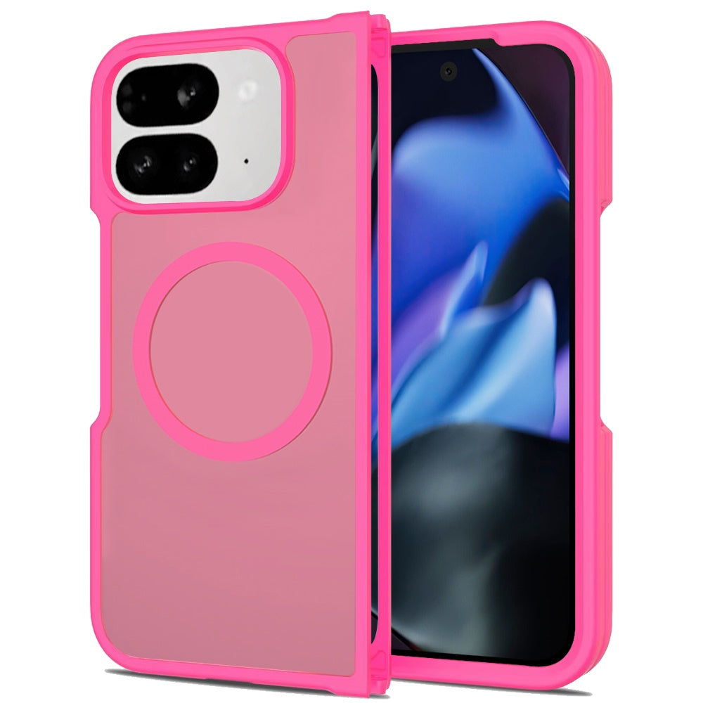 For Google Pixel 10 Pro Fold Magnetic Case Hybrid Soft TPU Bumper Hard Translucent Matte Back Slim Shockproof Case Cover