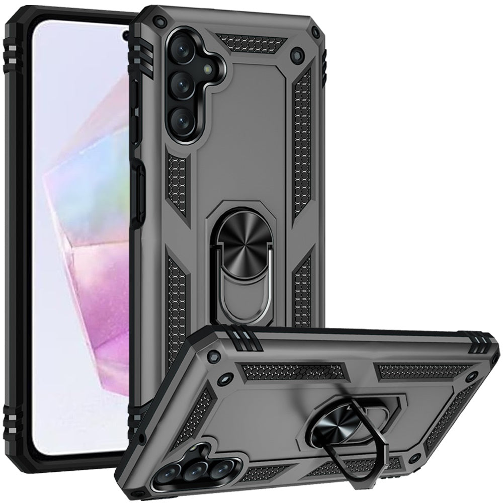 For Samsung Galaxy A36 Hybrid Shockproof Durable 360 Degree Rotatable Ring Stand Holder Kickstand Fit Magnetic Car Mount Case Cover