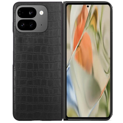 For Google Pixel 10 Pro Fold PU Vegan Leather Case, Premium Snap-On Hard Shell Cover, Slim Fit Protective Matte Finish Case Cover