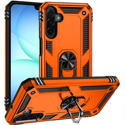 For Samsung Galaxy A17 5G Hybrid Shockproof Durable 360 Degree Rotatable Ring Stand Holder Kickstand Fit Magnetic Car Mount Case Cover