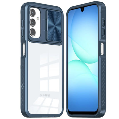 For Samsung Galaxy A17 5G Hybrid Cases with Sliding Camera Cover Transparent Shockproof Bumper TPU Protective Case Cover