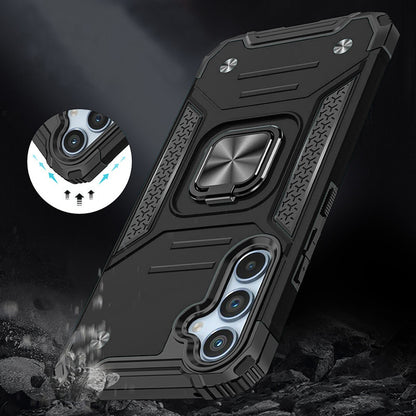 For Samsung Galaxy S26 Armor Hybrid Magnetic Stand with Ring Holder Kickstand Shockproof Heavy-Duty Durable Rugged TPU Dual Layer Case Cover